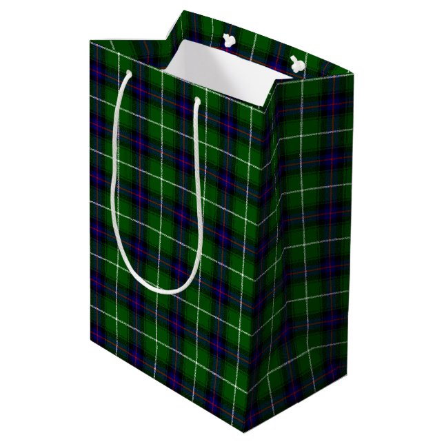 Scottish MacDonald Tartan  Medium Gift Bag (Back Angled)