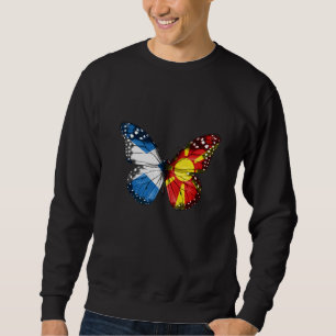 Scottish Macedonian Flag Butterfly Sweatshirt