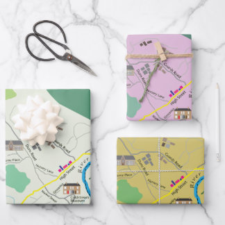 Scottish map wrapping paper