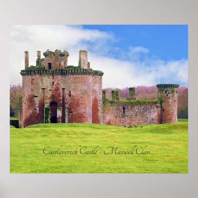 Scottish Maxwell Clan's Caerlaverock Castle Poster (Front)