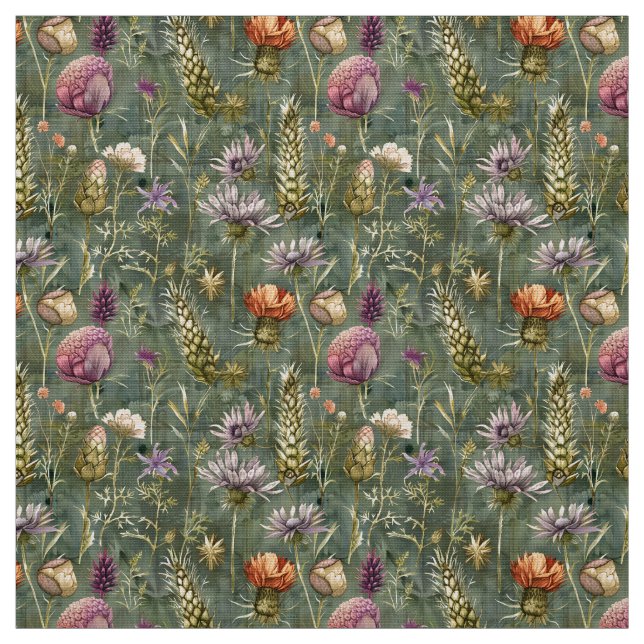 Scottish Meadow Flowers Fabric (Swatch)