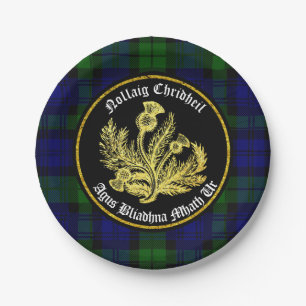 Scottish Merry Christmas and Happy New Year Paper Plate
