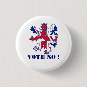 Scottish no vote to independence 3 cm round badge