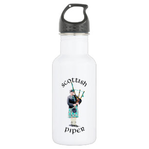 Scottish Piper - Turquoise Plaid 532 Ml Water Bottle