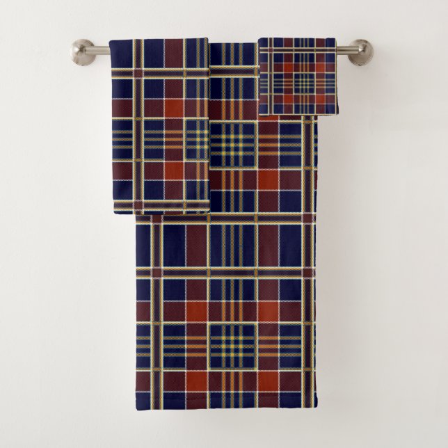 scottish plaid bath towel set (Insitu)