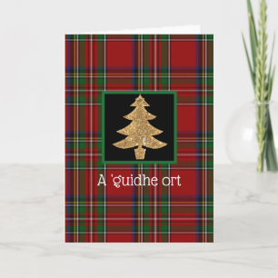 Scottish Plaid Gaelic Greeting Photo Christmas Holiday Card