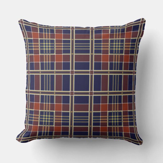 scottish plaid outdoor pillow  (Front)