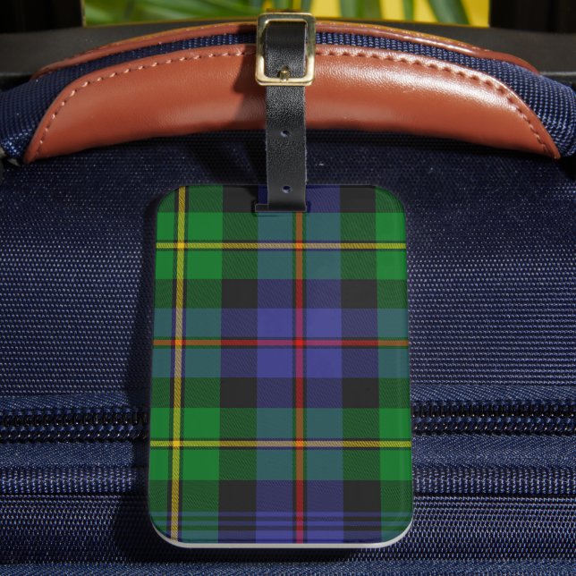 Scottish Plaid Pattern Luggage Tag (Front Insitu 2)