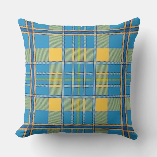 scottish plaid tartan outdoor pillow (Front)