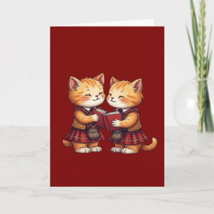 Scottish Poetophile Feline Holiday Card