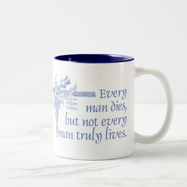 Scottish Quote, Sir William Wallace, Thistle Mug (Right)