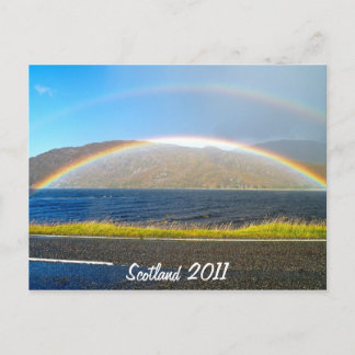 Scottish Rainbow Postcard