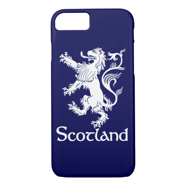 Scottish Rampant Lion Navy Blue Case-Mate iPhone Case (Back)
