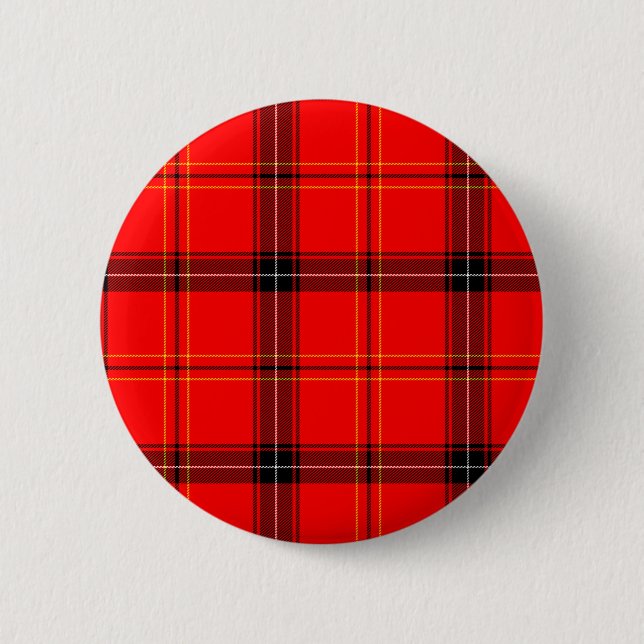 Scottish Red Tartan 6 Cm Round Badge (Front)