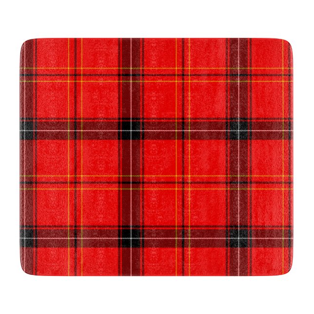 Scottish Red Tartan Cutting Board (Front)