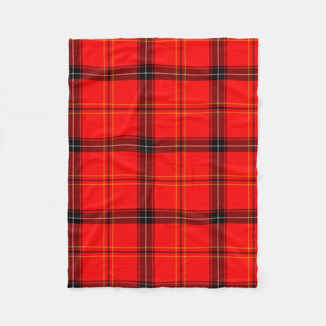 Scottish Red Tartan Fleece Blanket (Front)