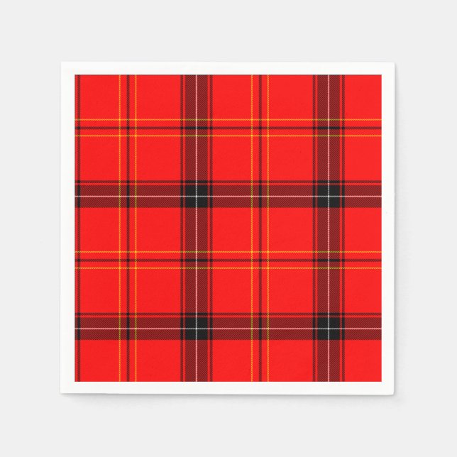 Scottish Red Tartan Napkin (Front)