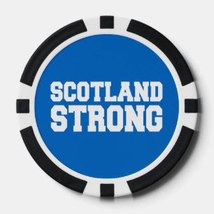 Scottish Referendum Scotland Independent on Blue Poker Chips