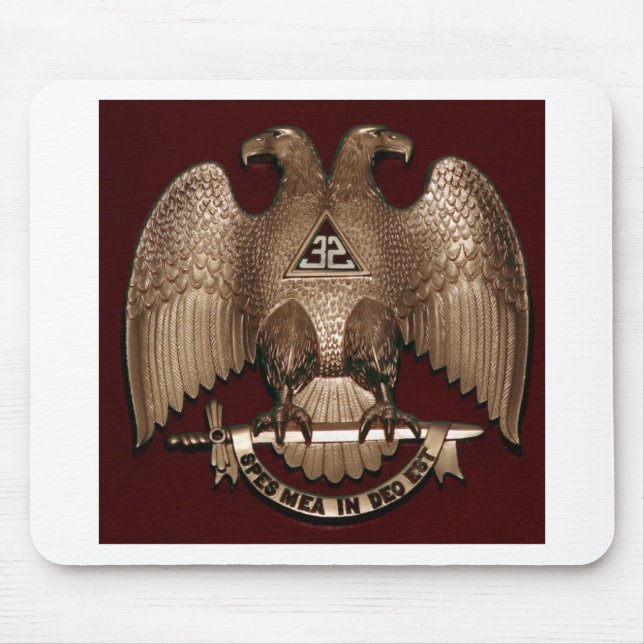 Scottish Rite 32 degree Mason Double Eagle Red Mouse Pad (Front)