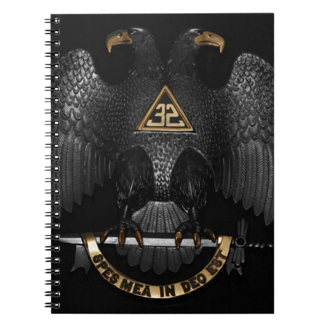 Scottish Rite 32 Degree Mason Eagle Notebook (Front)