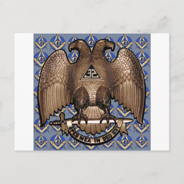 Scottish Rite Square & Compass Postcard (Front)