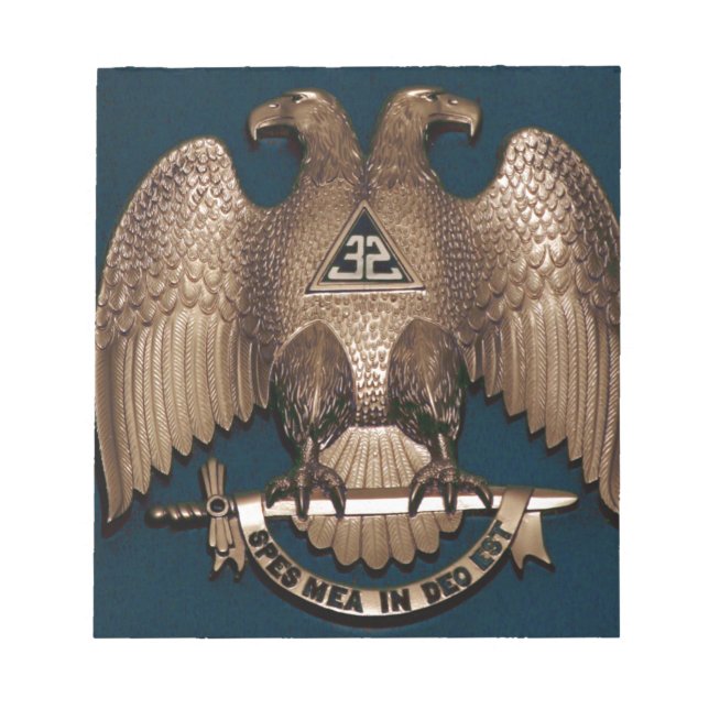 Scottish Rite Teal 32 Degree Notepad (Front)
