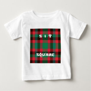 Scottish Royal Chequered Tartan Plaid with Text Baby T-Shirt