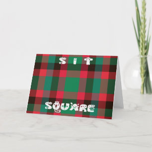 Scottish Royal Chequered Tartan Plaid with Text Card