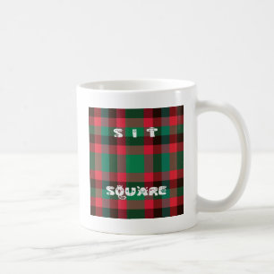 Scottish Royal Chequered Tartan Plaid with Text Coffee Mug