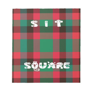 Scottish Royal Chequered Tartan Plaid with Text Notepad