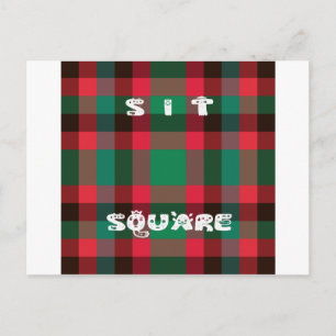 Scottish Royal Chequered Tartan Plaid with Text Postcard