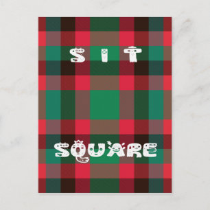 Scottish Royal Chequered Tartan Plaid with Text Postcard