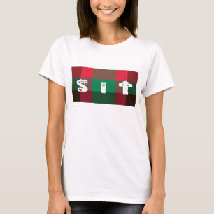 Scottish Royal Chequered Tartan Plaid with Text T-Shirt