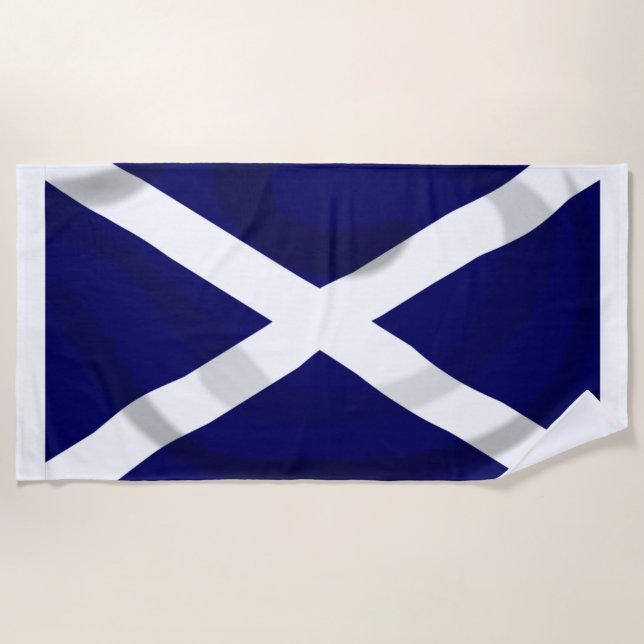 Scottish Saltire Beach Towel (Front)