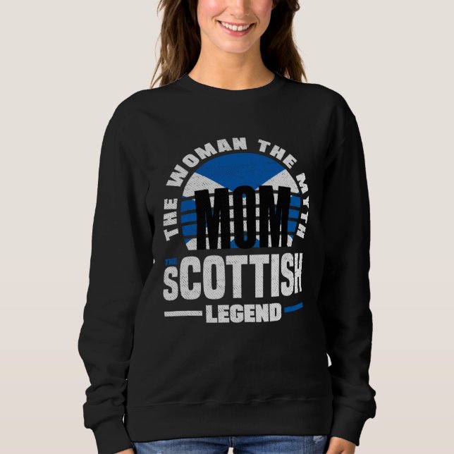 Scottish Scotland Scottish Flag Mothers Day Sweatshirt (Front)