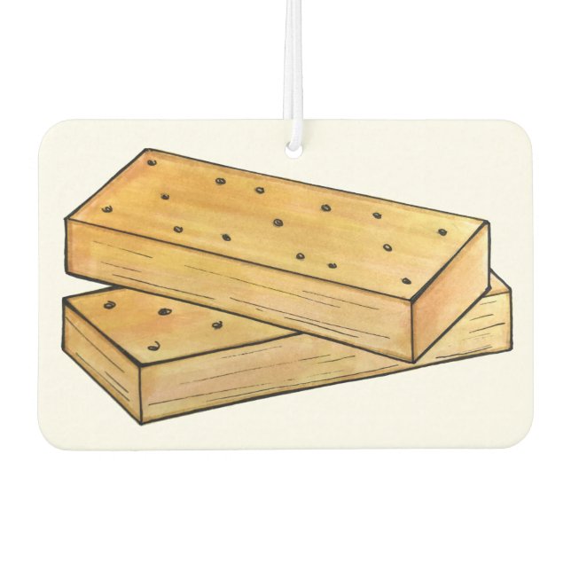 Scottish Shortbread Biscuits Cookies British Food Car Air Freshener (Front)