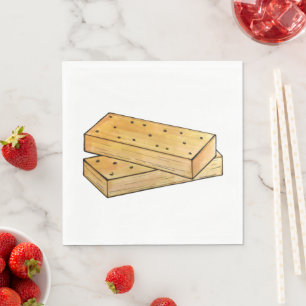 Scottish Shortbread Tea Biscuits British Bakery Napkin