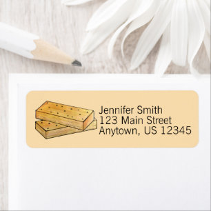 Scottish Shortbread Tea Biscuits British Bakery Return Address Label