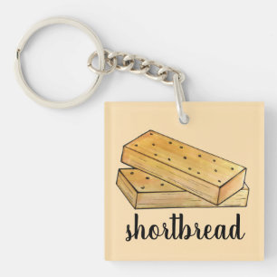 Scottish Shortbread Tea Biscuits UK British Food Key Ring