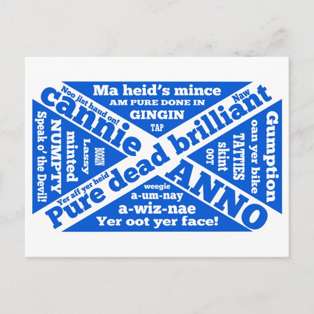 Scottish slang and phrases postcard (Front)