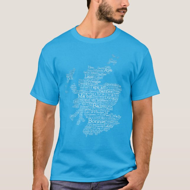Scottish Slang Word map T-Shirt (Front)