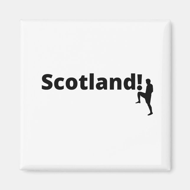 Scottish soccer player using dot as ball  magnet (Front)