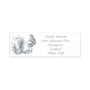 Scottish Squirrel Address Self Inking Rubber Stamp