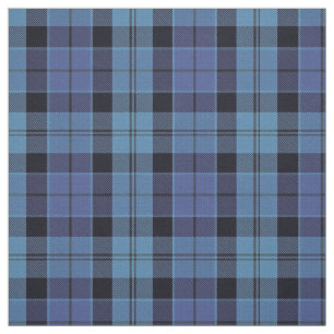 Scottish Strathclyde Blue and Black Tartan Plaid Fabric