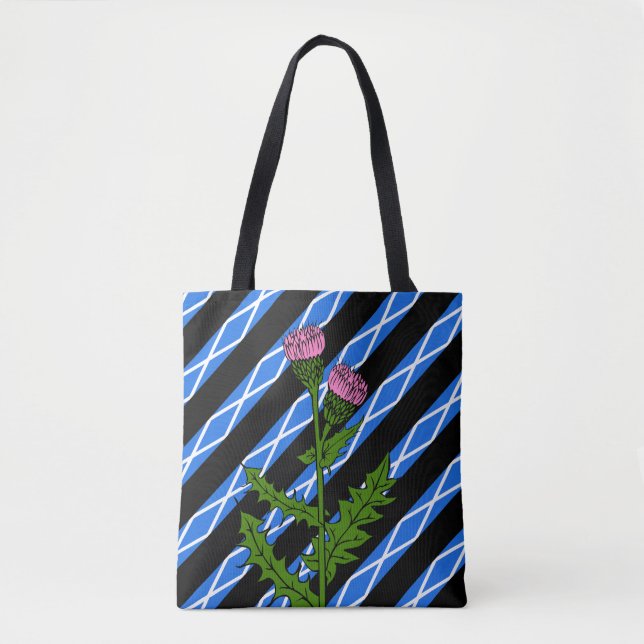 Scottish stripes flag tote bag (Front)