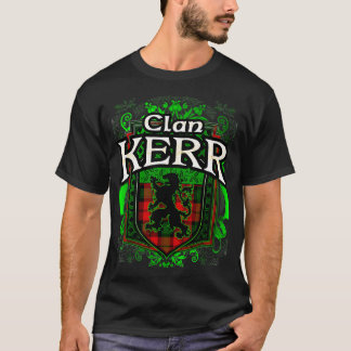 Scottish Surname Clan Kerr Tartan Lion Crest T-Shirt