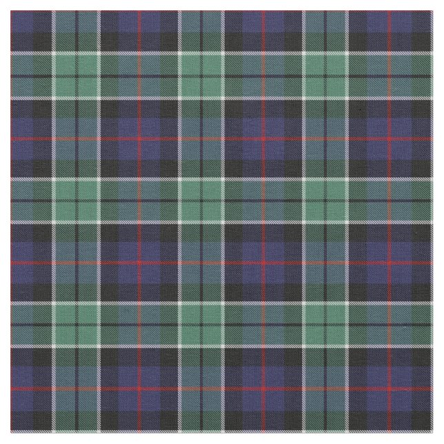 Scottish Syme Plaid Tartan Fabric (Close Up)