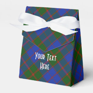 Scottish Tartan Clan Paid Pattern Personalised Favour Box