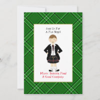 Scottish Tartan Clan Plaid Personalised Party Invi