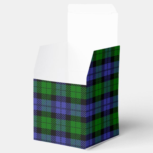 Scottish tartan favour box (Opened)